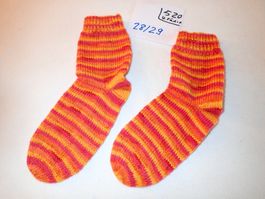 Handgestrickte Kinder Wollsocken Gr.28/29  (520)