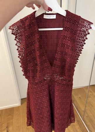Sandro Spitzenkleid Gr. 1 Weinrot festlich