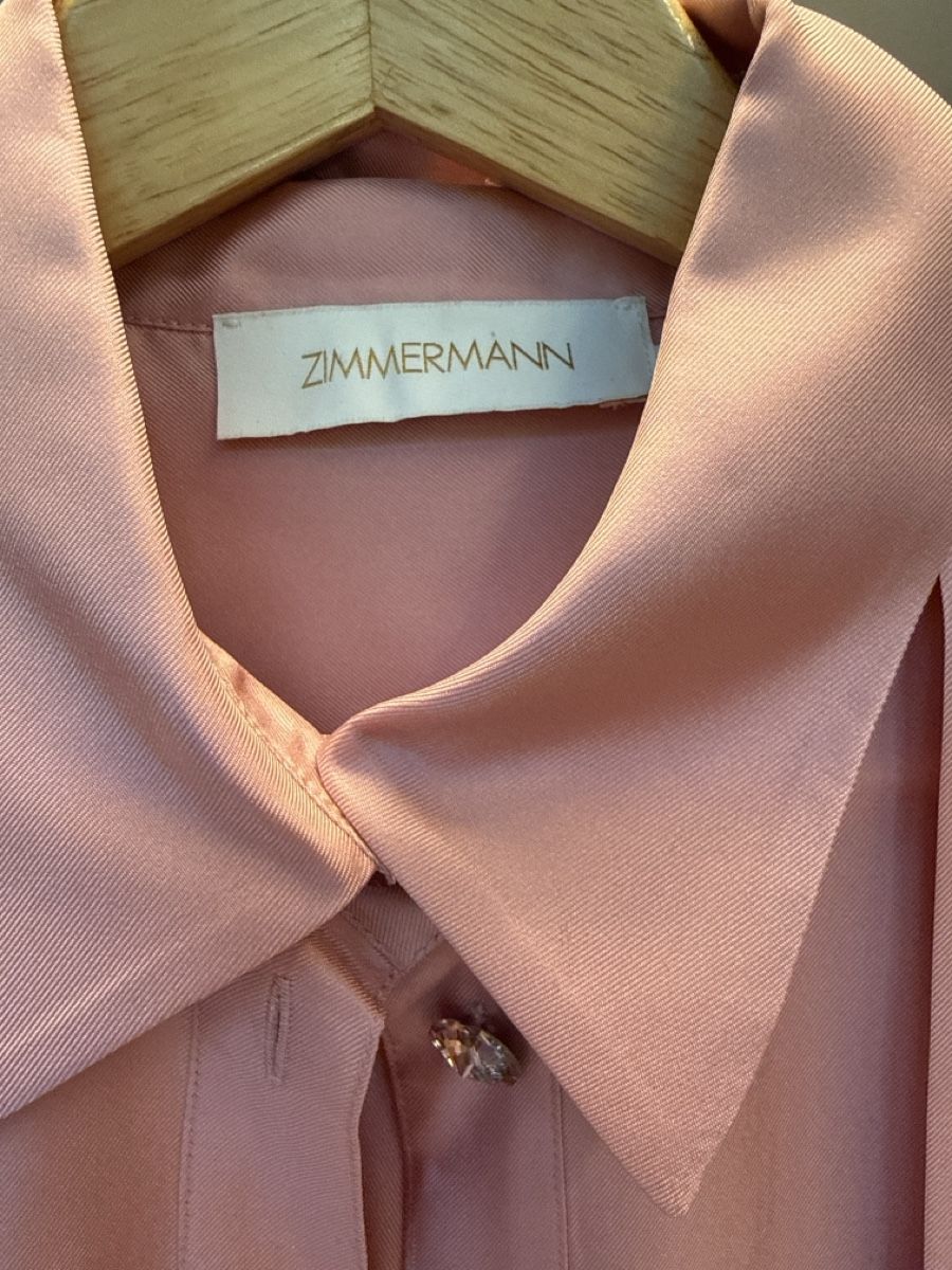 Zimmermann Blusen: Zimmerman pink silk blouse with bow – Neu (gemäss Beschreibung) aus Bäch SZ von jfog 1