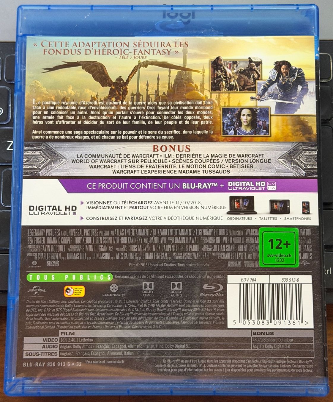 Tutti i DVDs: Warcraft : Le Commencement (2016) - Blu-ray – Usato da Semsales venduto da __Florian__ 2