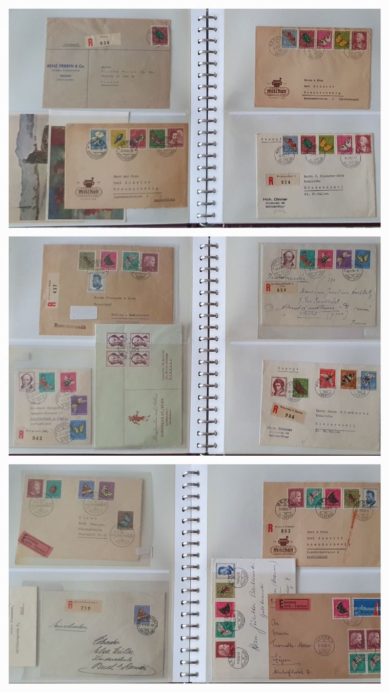 Alle Briefmarken: Album mit Briefen - 130 alte PJ + PP – Gebraucht aus Kreuzlingen von Rschweiz1 4