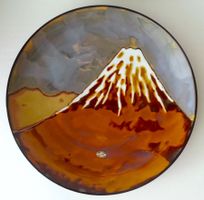 JAPAN UNIKAT: ARITA – FUJIYAMA, handbemalter Teller, um 1970
