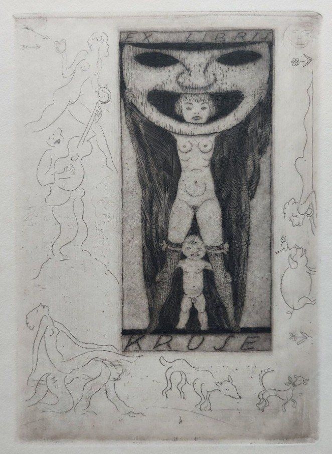 Dipinti: Exlibris Michel Fingesten - Original Radierung – Usato da Obfelden venduto da Exlibris-Art