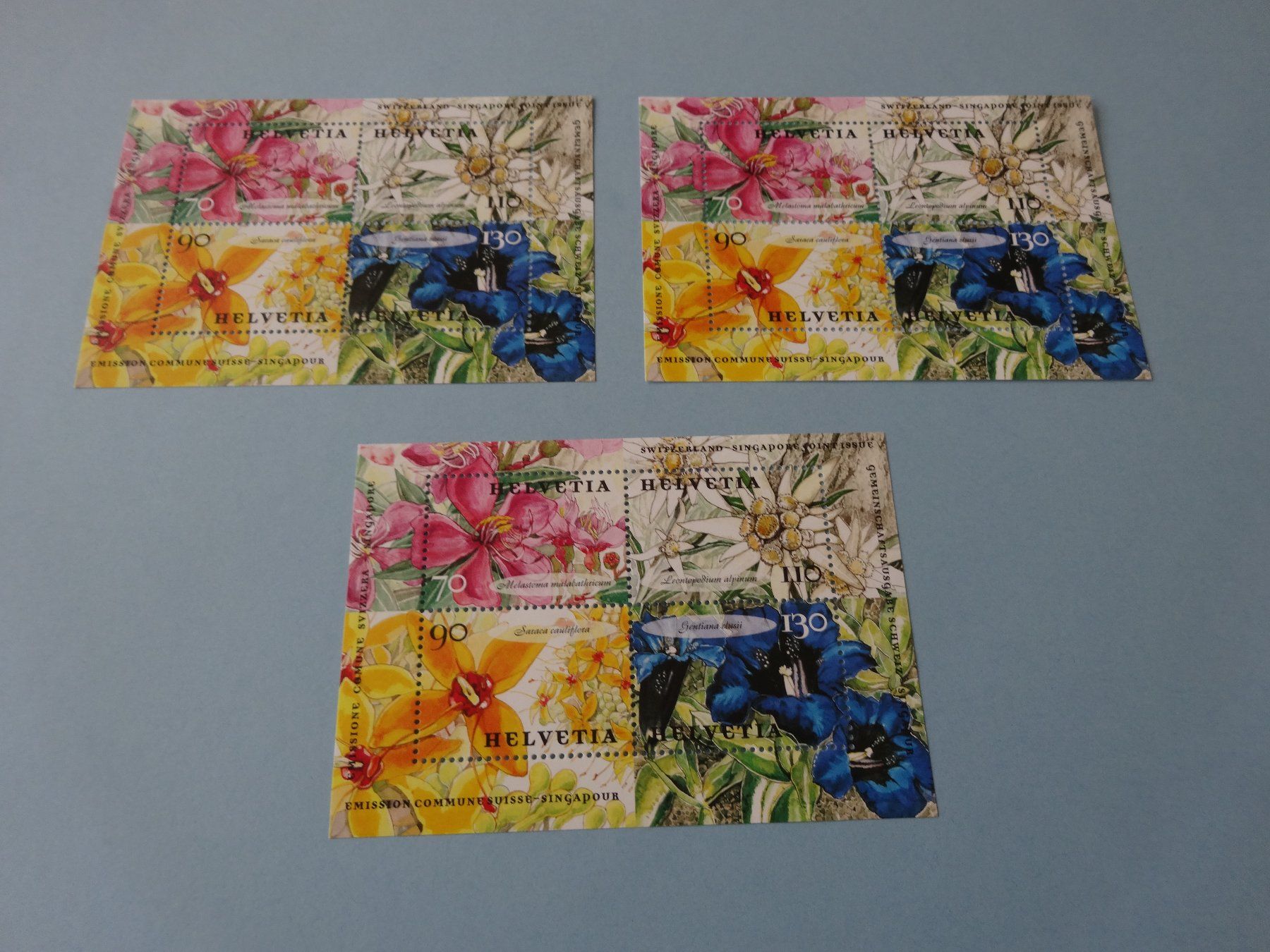 Alle Briefmarken: Helvetia 3 Emission Singapour Postfrisch – Neu (gemäss Beschreibung) aus Neerach von jenny062