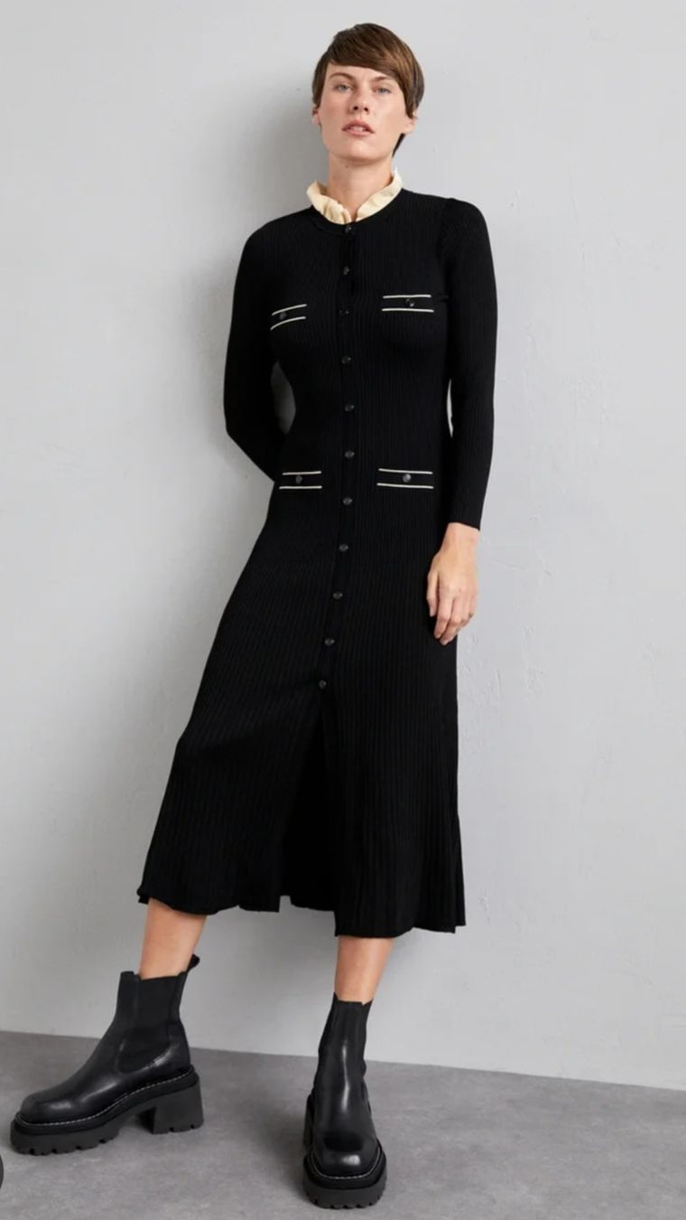 Sandro Vestiti: Sandro Strickkleid, Gr. S, schwarz, neuwertig. – Usato da Ibach venduto da ole_6whn 2
