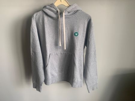 Wood Wood Hoodie Grau Grösse M