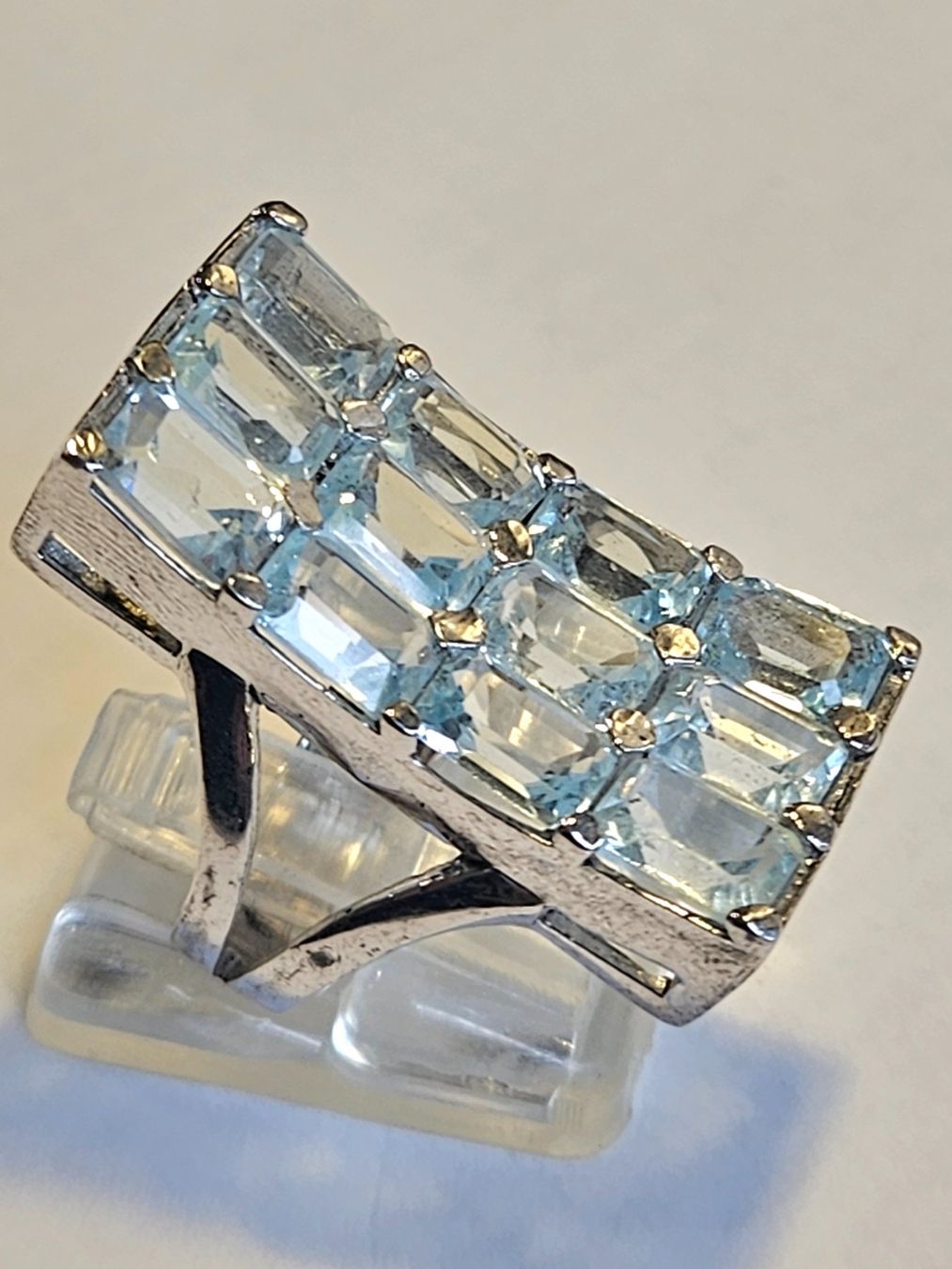 Anelli: Blau Topas Fingerring – Nuovo (secondo la descrizione) da Zürich venduto da Bieter04