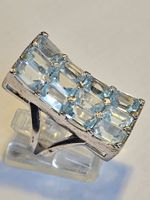 Blau Topas Fingerring