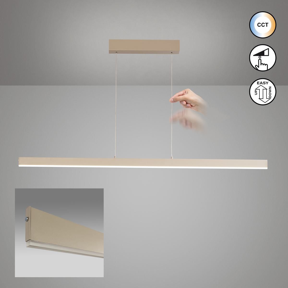 Lampadari & plafoniere: LED Pendelleuchte, Sand, 115 cm x 6 cm – Nuovo (secondo la descrizione) da Kreuzlingen venduto da Smart-Light