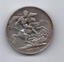 (956) England, 1 Crown 1895, fast vz