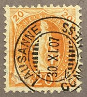 86C Voller Kronenstempel Lausanne
