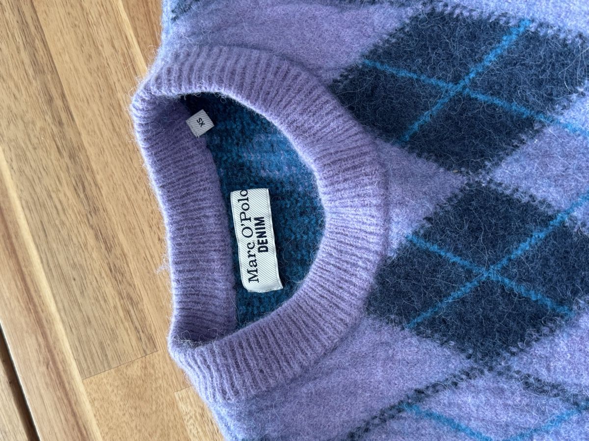 Gilet & Giacche senza maniche: Marc O'Polo Denim Wool Blend Vest, Argyle Pattern, Size XS – Usato da Rümlang venduto da Fox_19 2