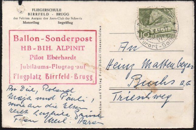 Cartoline postali: FLUGPLATZ BIRRFELD LUPFIG ANSICHTSKARTE – Difettoso da Lupfig venduto da Womewome 1