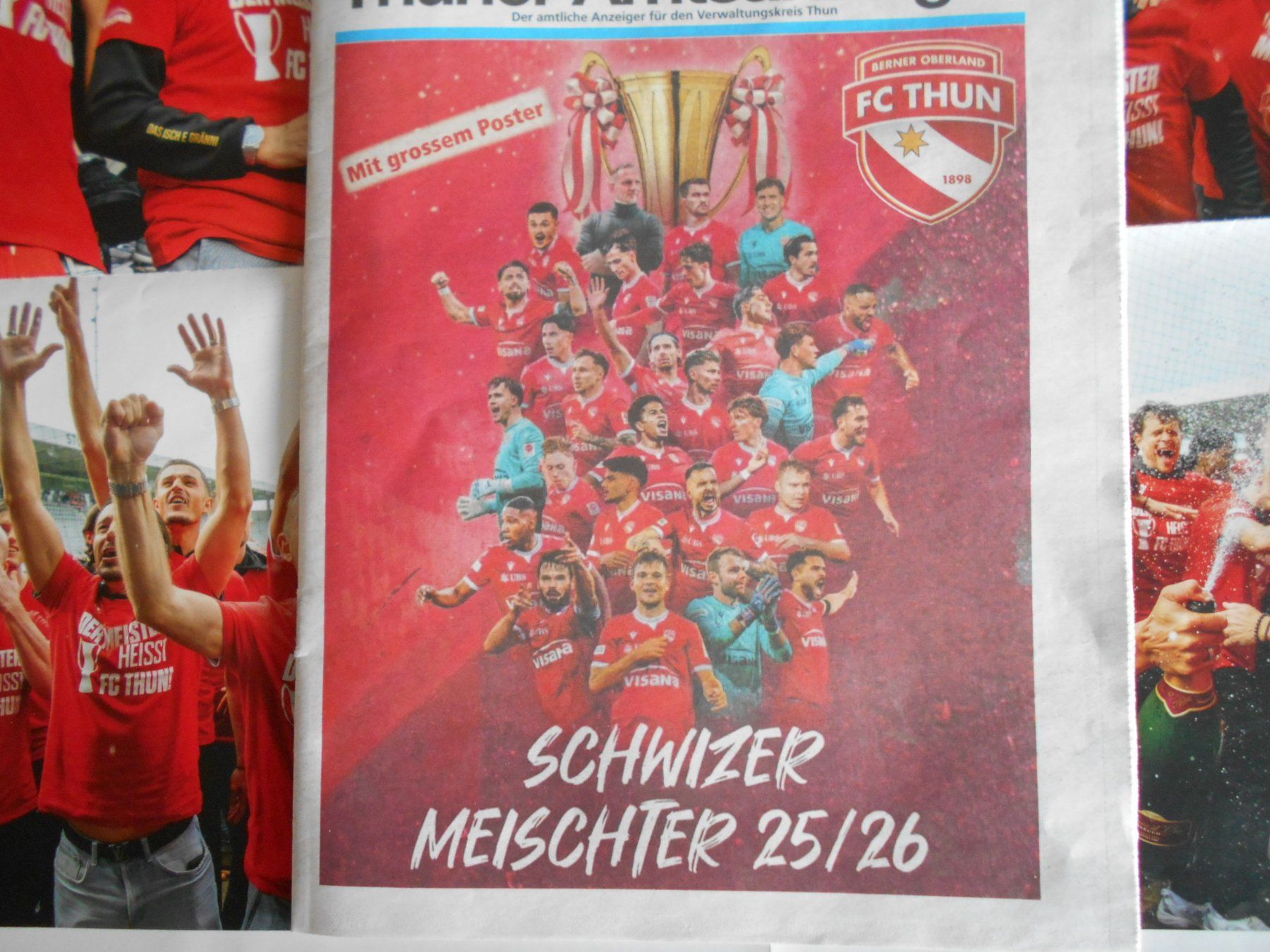 Foto & Immagini: FC Thun Schweizer Meister 2025/26 POSTER – Nuovo e nell'imballaggio originale da Hünibach venduto da vielesachen 5