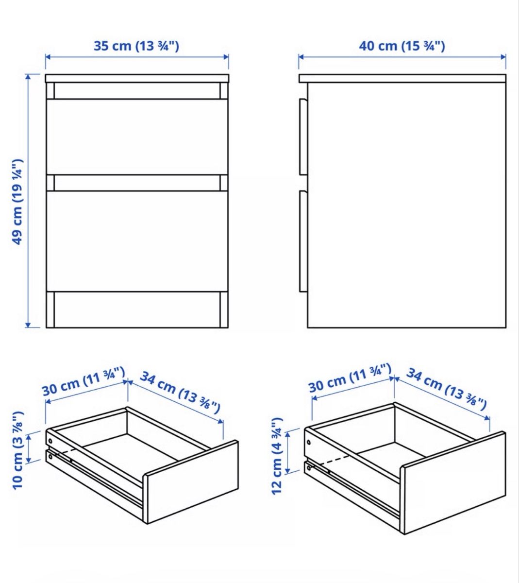 Ikea Tables de nuit: IKEA KULLEN Nachttisch / Kommode  – D'occasion à Strengelbach par jan_7269 3
