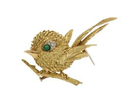Jean et Pierre Bellin Paris Vintage Brosche 18K Gold *S1633
