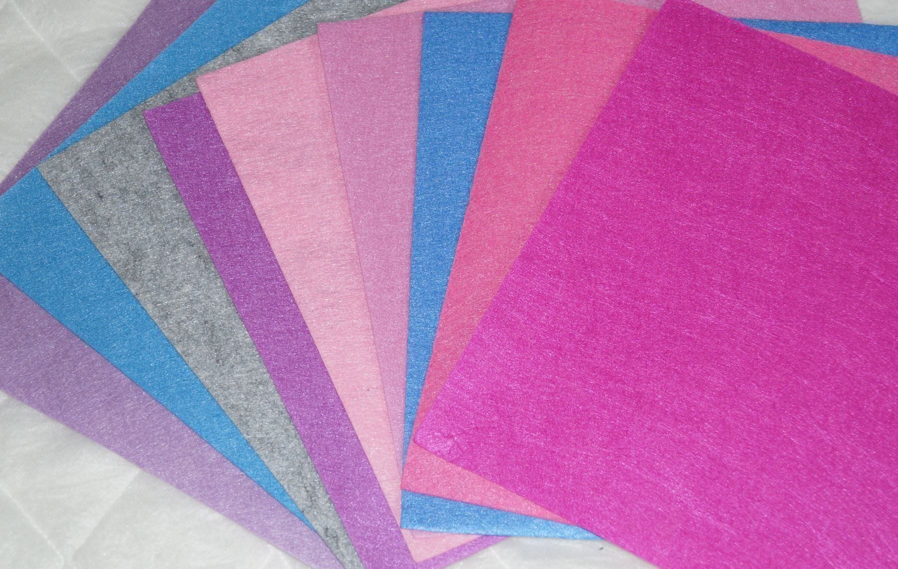 Bastelsets: BASTELFILZ-SET, 9 Farben 30x30 cm Set 21 – Neu (gemäss Beschreibung) aus Langenthal von flowersNbirds 3