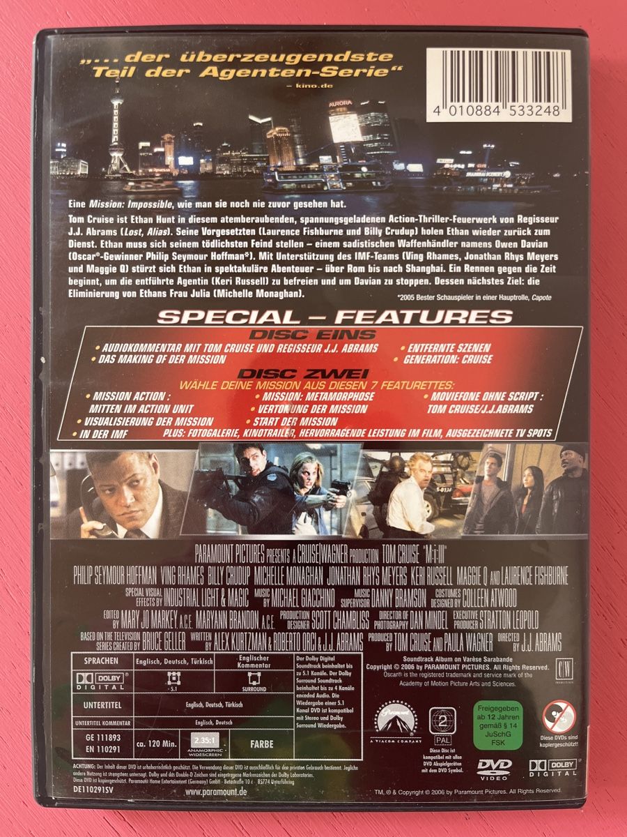 Tutti i DVDs: Mission:Impossible 3 (2DVD) – Usato da Lützelflüh-Goldbach venduto da Deiv4 1