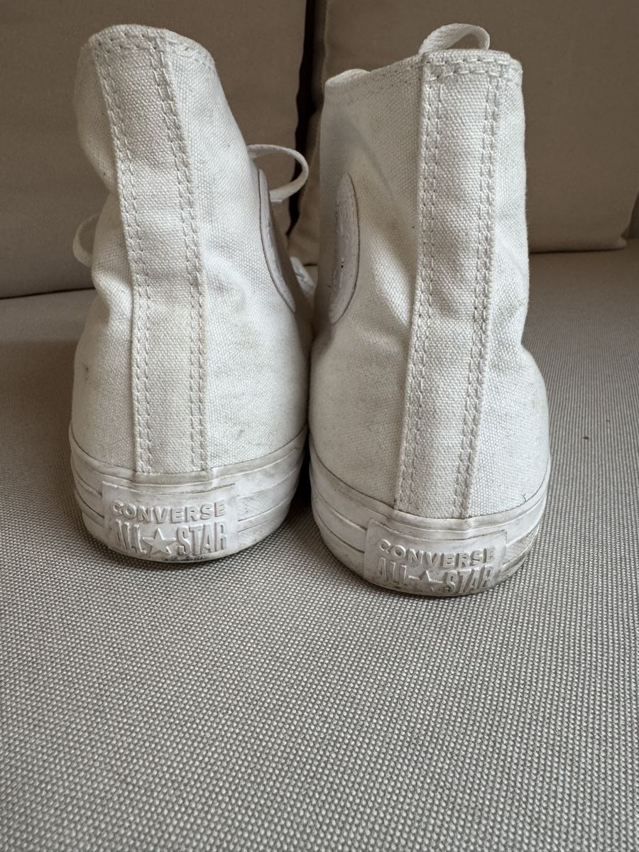 Converse Scarpe da uomo: Converse blanches hautes 41.5 – Usato da Auvernier venduto da big_7srg 2