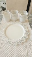 3 Skurar Übertöpfe IKEA + Tablett Shabby Chic Hochzeitdeko