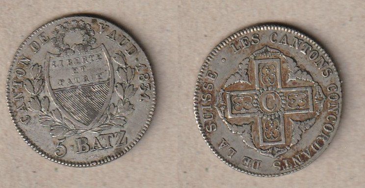 Tutti le monete: Waadt, 5 Batzen 1831 – Usato da Allschwil venduto da Coinfreak