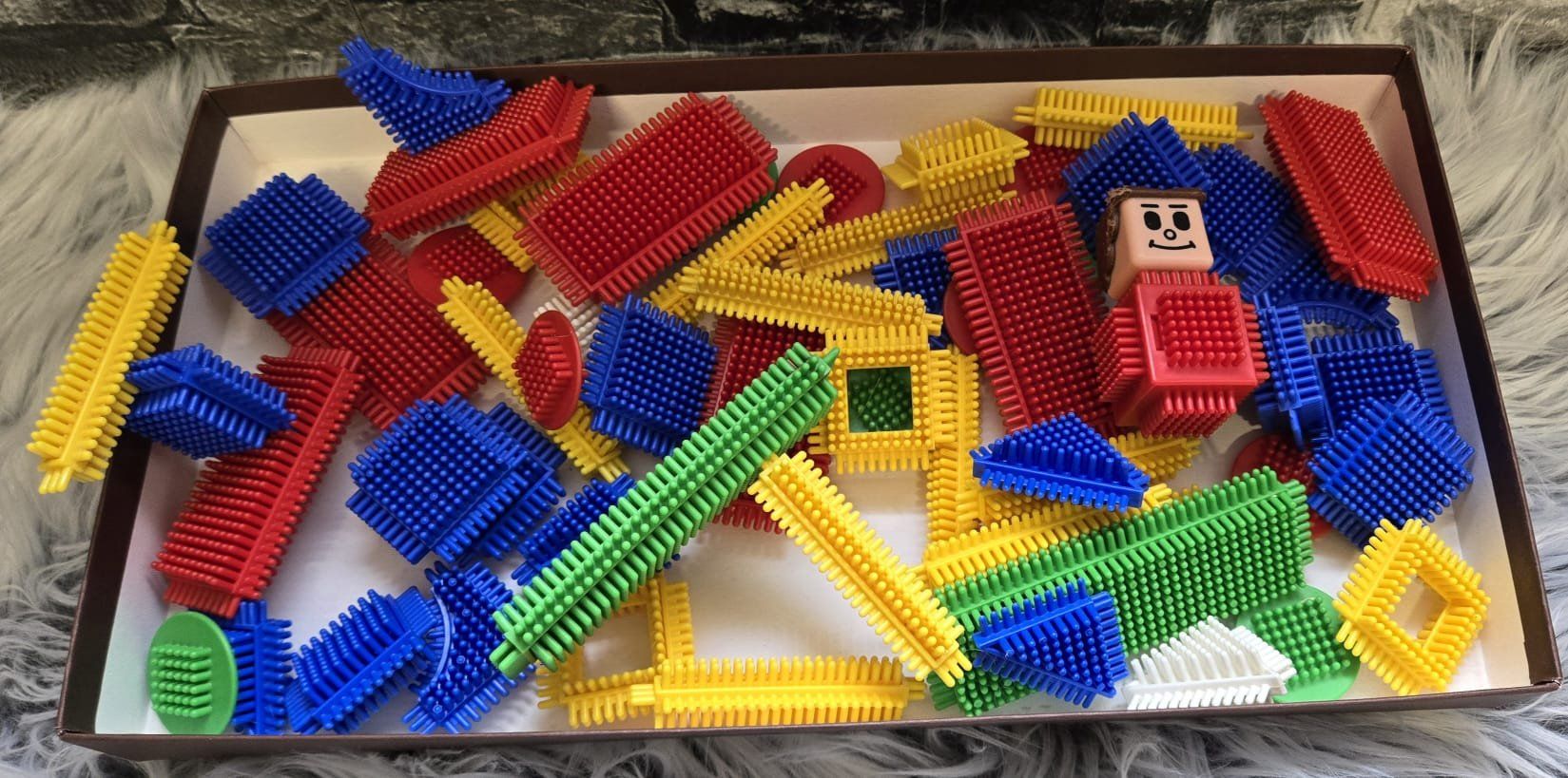 Vintage 70er Jahre Playskool Bristle Blocks Bausteine