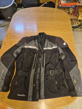 Motorradjacke Honda Sympatex schwarz grau
