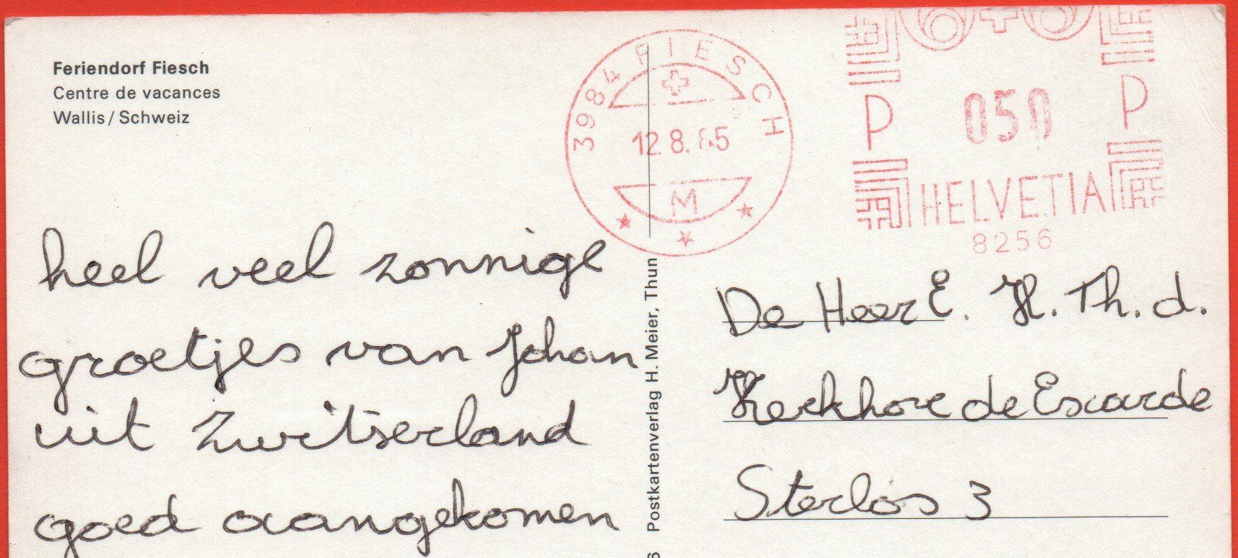 Cartoline postali: FIESCH Feriendorf - Centre de vacances – Usato da Jona venduto da philajona 1