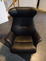 Ledersessel inkl. Hocker von Livique neuwertig