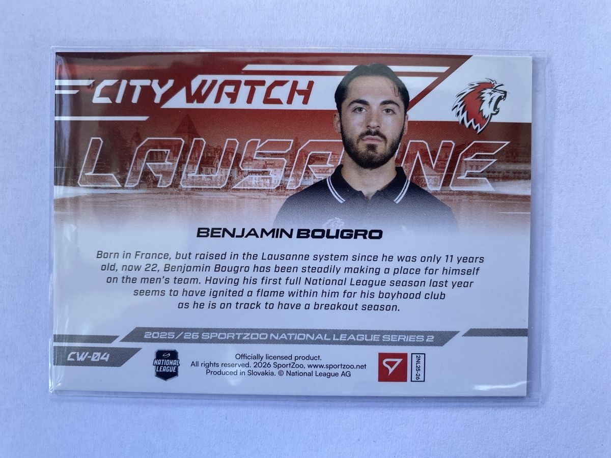 Sportzoo Sammelbilder & Trading cards: Benjamin Bougro City Watch - NLA 2025/26 – Neu (gemäss Beschreibung) aus Winterthur von SeanTrieb 1