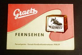 Original Katalog: GRAETZ FERNSEHGERÄTE / TV, 1958/1959