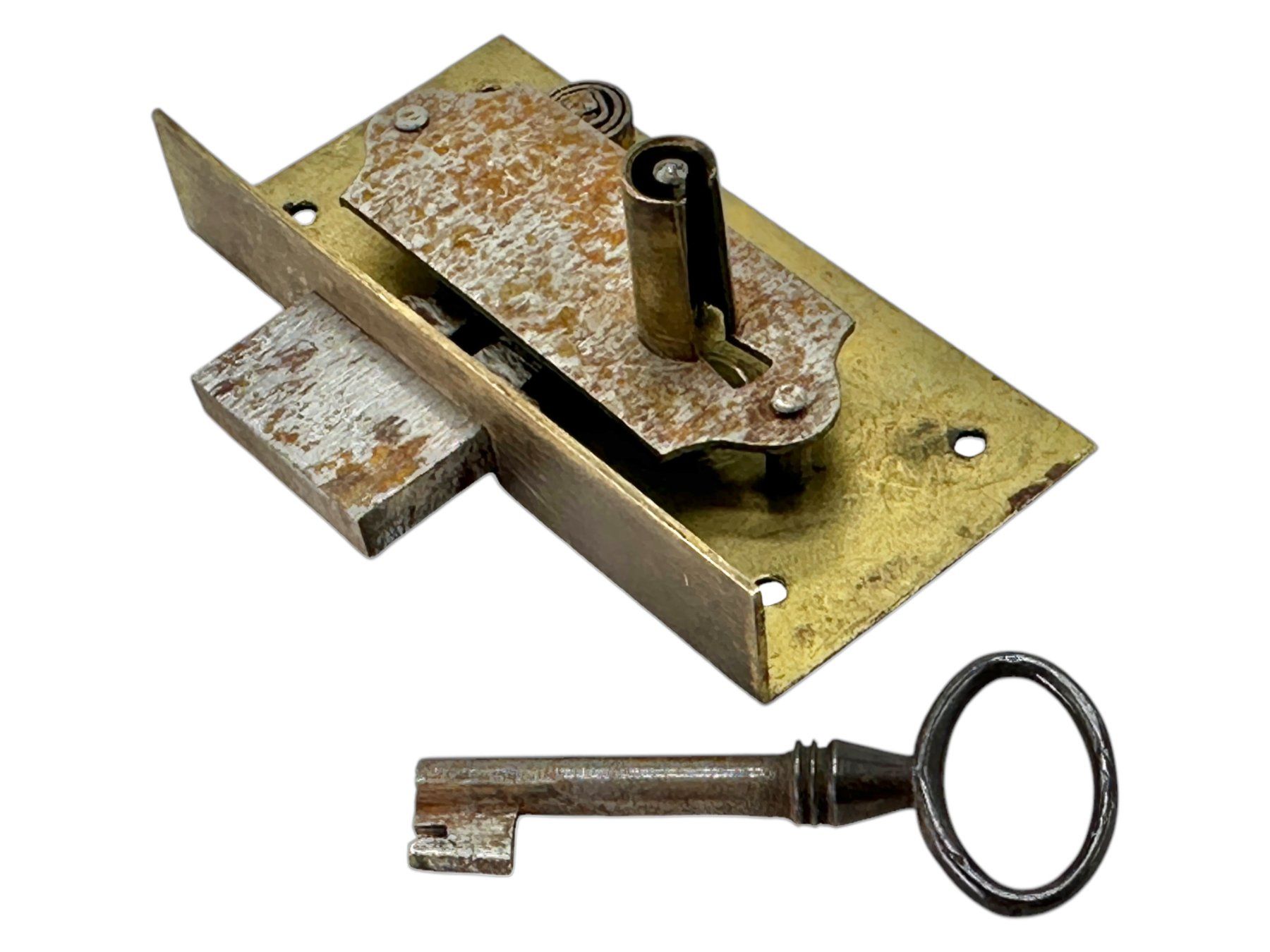 Ferramenta: Serrure de meuble ancienne avec clé forgé main – Usato da Morges venduto da objetsdepoque 8