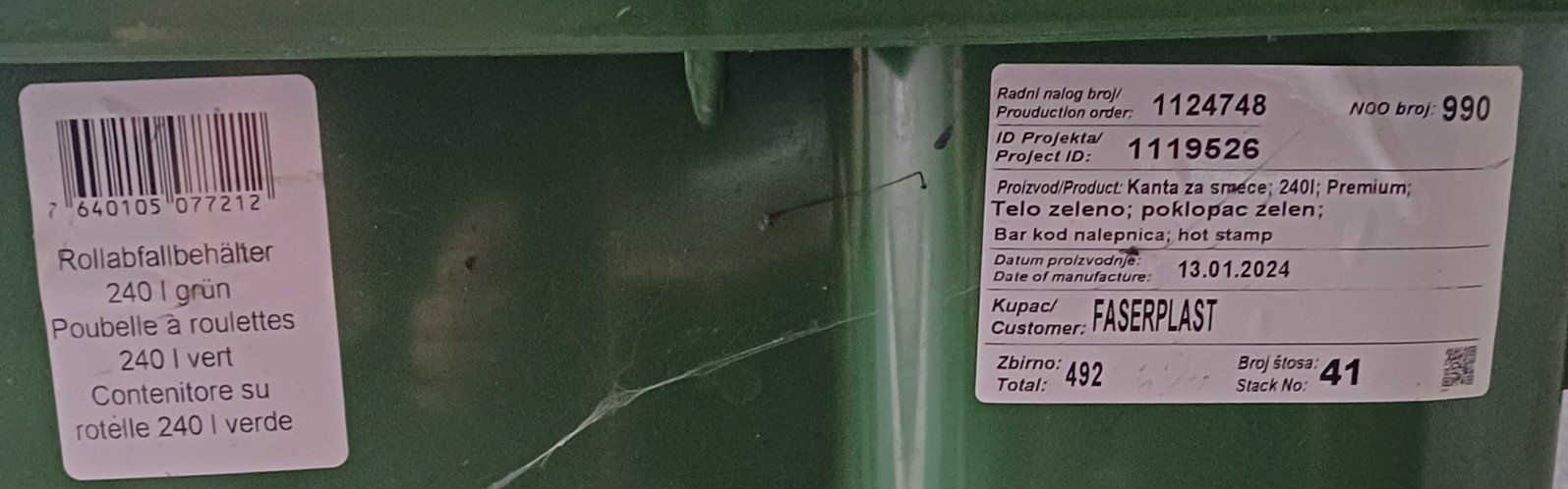 Banconi: Grüncontainer 240 l – Usato da Umiken venduto da fre_7hhk 1