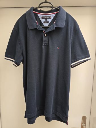 Tommy Hilfiger Herren Poloshirt Gr. L – Navy/Dunkelblau