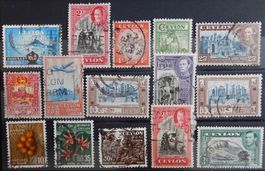 Ceylon British Lot mit alten Werten II