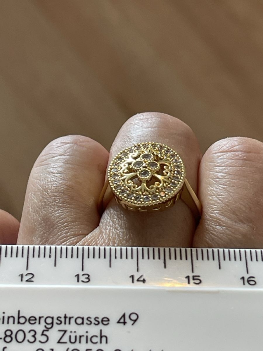 Ringe: Jolie Bague vintage plaquée 54 petits brillan – Neu (gemäss Beschreibung) aus Kloten von Vermicelles 2