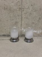2x space age lamp 1970s chrome metal