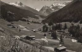 Alte Ansichtskarte CLAVADEL-EGGA, Mühli Sertigtal Graubünden