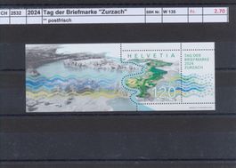 2024 Tag der Briefmarke "Zurzach" - Block, ** postfrisch