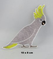 KAKADU - Papagei - Aufnäher - Aufbügler - Stickerei - 10x8cm