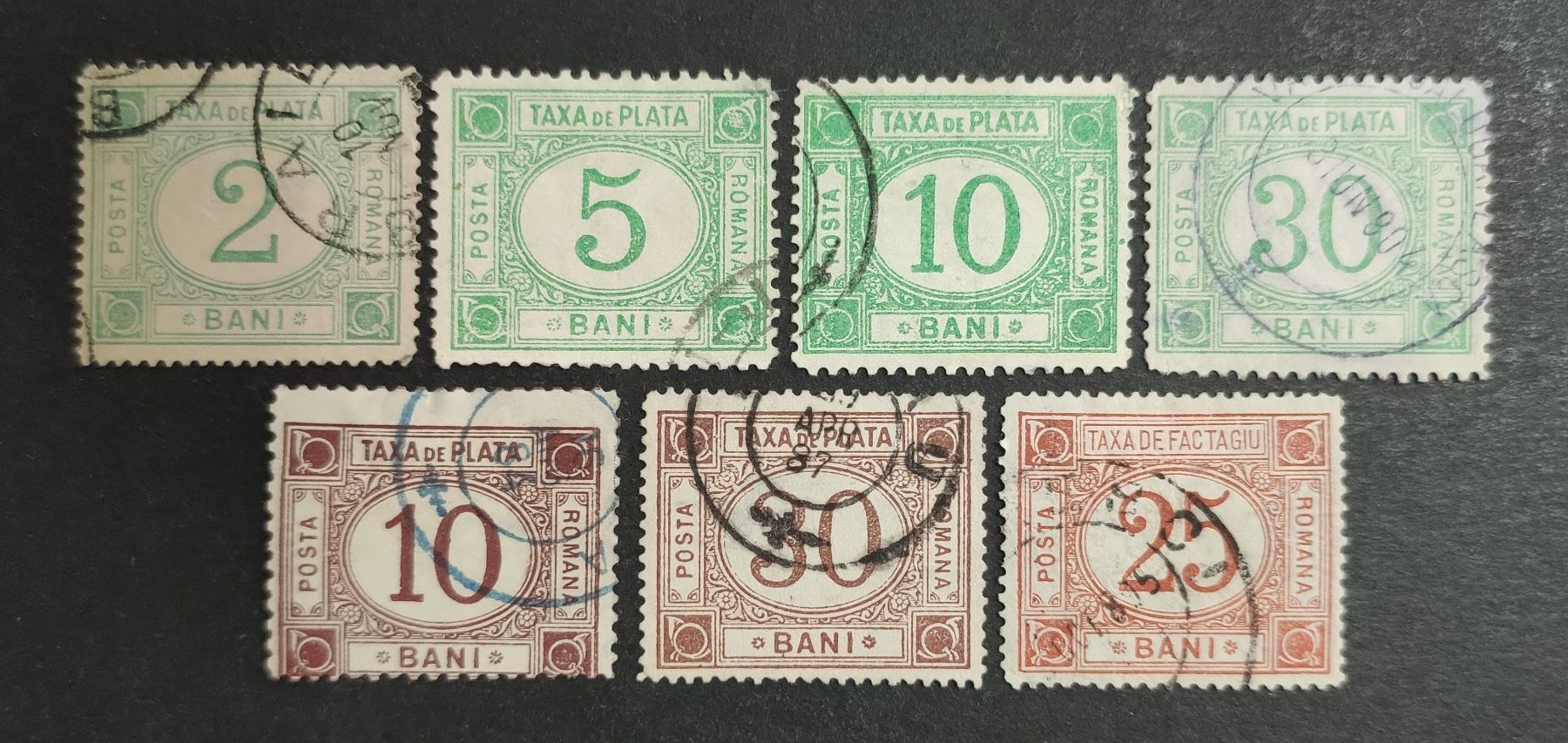Tutti i francobolli: Rumänien Postage Due, LoT gestempelt – Usato da Wil SG venduto da Zazal