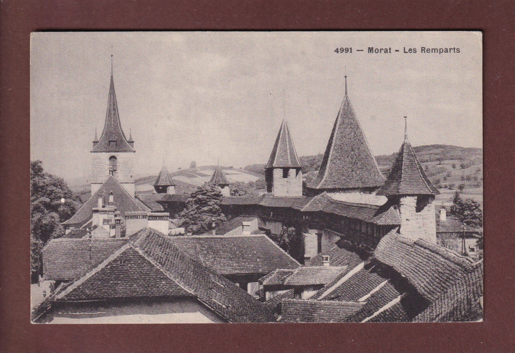 Cartoline postali: MORAT - Les Remparts – Usato da Pully venduto da nicecards
