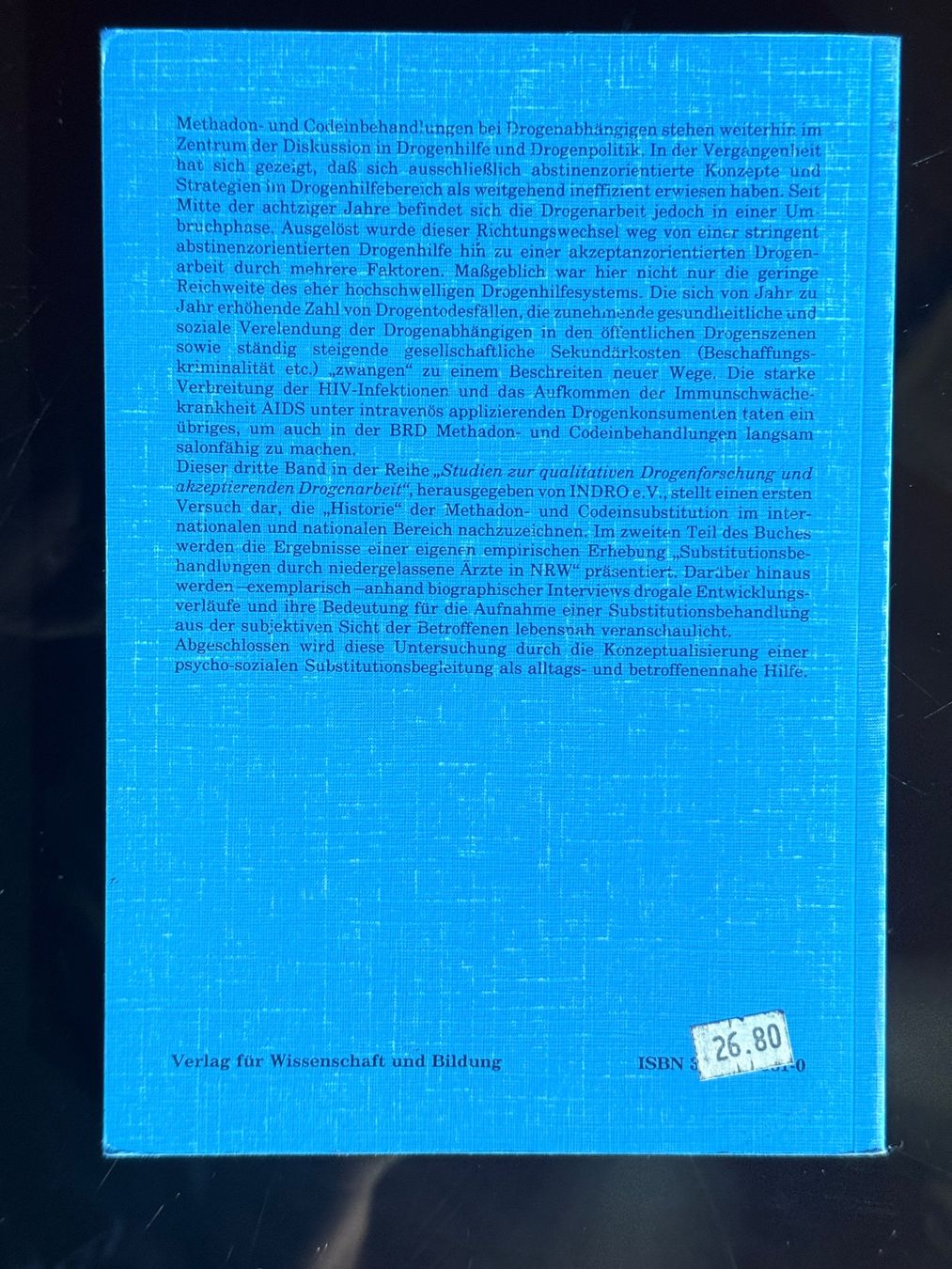 Libri: Methadon- und Codeinsubstitution - Band Nr. 3 /Top. – Usato da Zuerich venduto da SonderArt-Wertgut 3