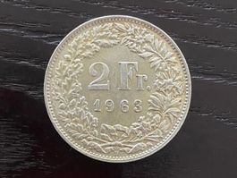 1 x 2 Franken Schweiz 1963 – zirkuliert