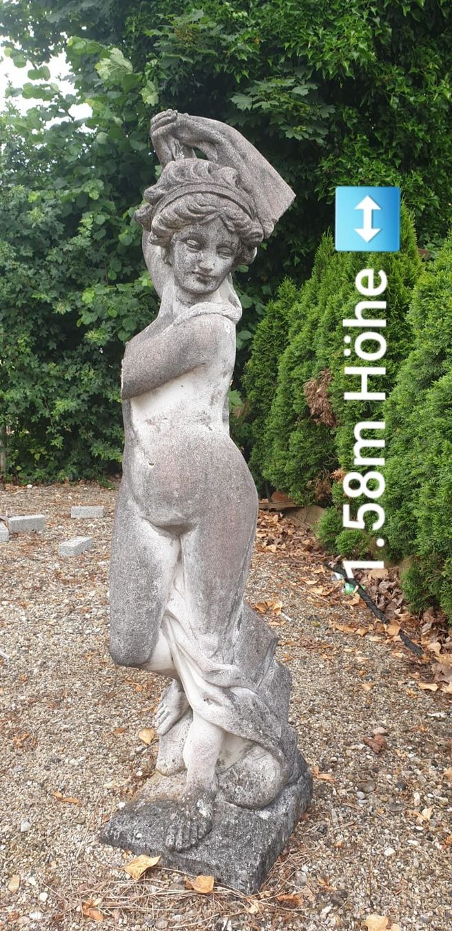 Große Beton Wasserspeier Statue / Gartenornament Rasenskulptur