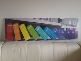 Wandbild London Telefonzellen-Domino, neu, bunt!