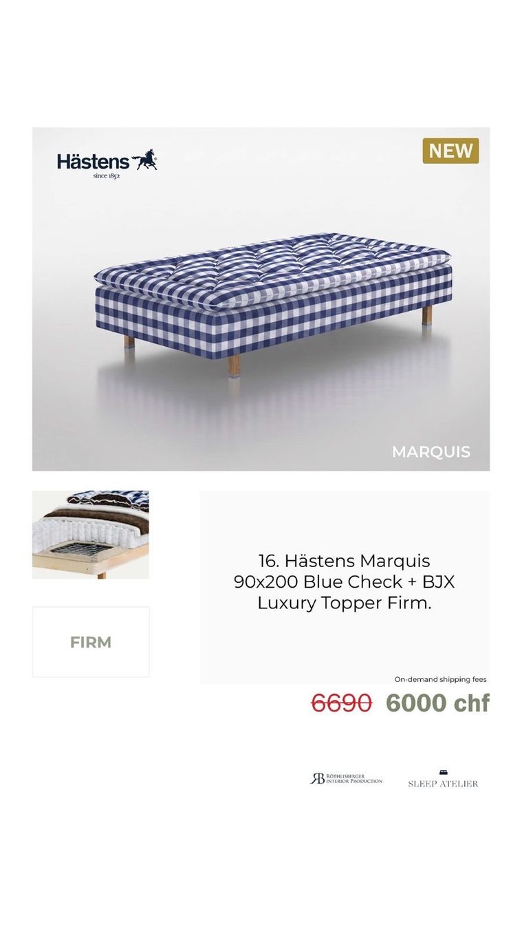 Hästens Matratzen: Hästens Matratze Vividus – Gebraucht aus Saanen von Cletterens 3