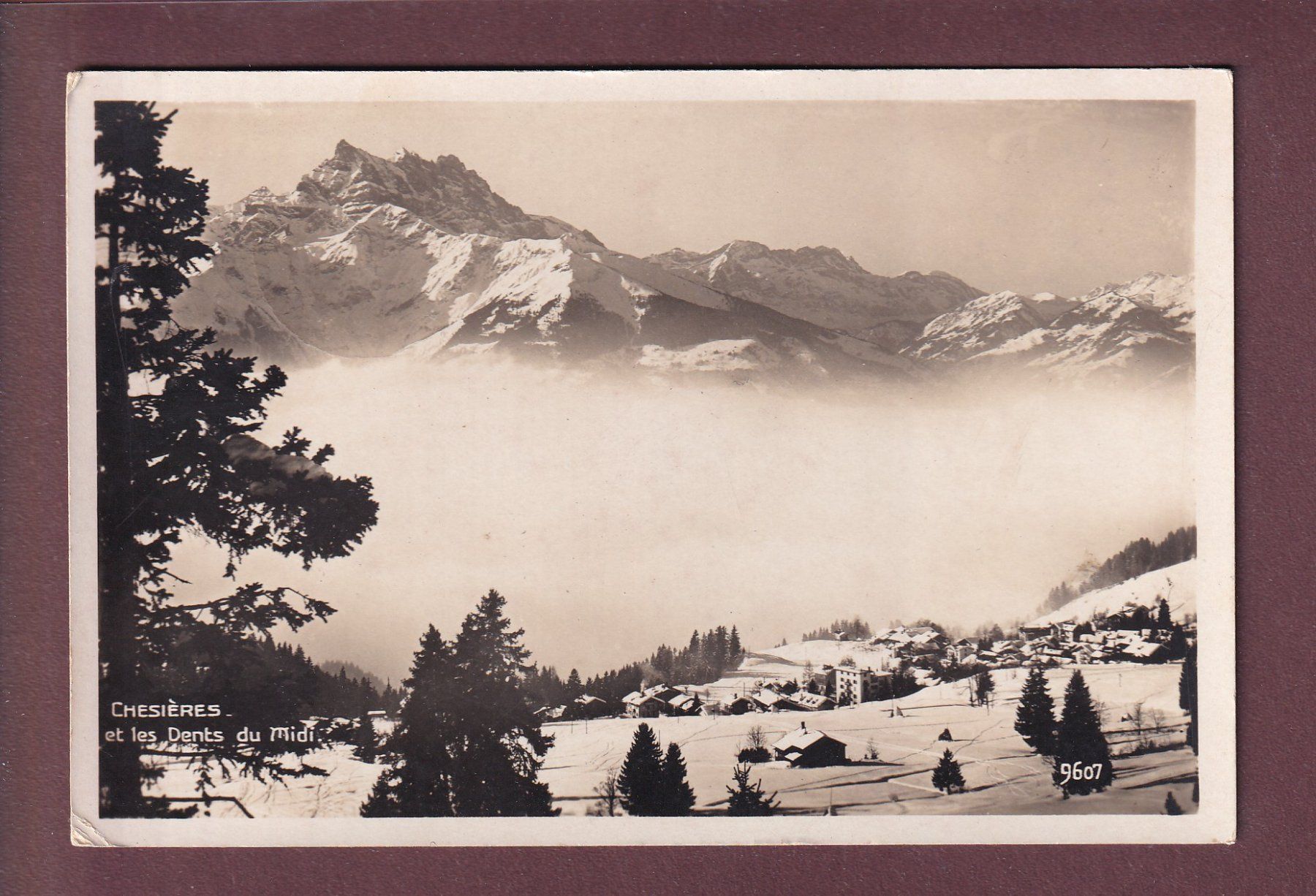 Ansichtskarten: CHESIERES - Dents du Midi - 1934 – Gebraucht aus Pully von nicecards