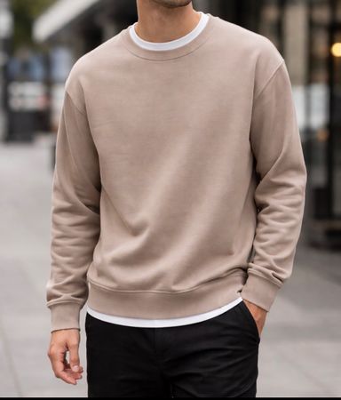 Pull&Bear Sweat beige, Taille M