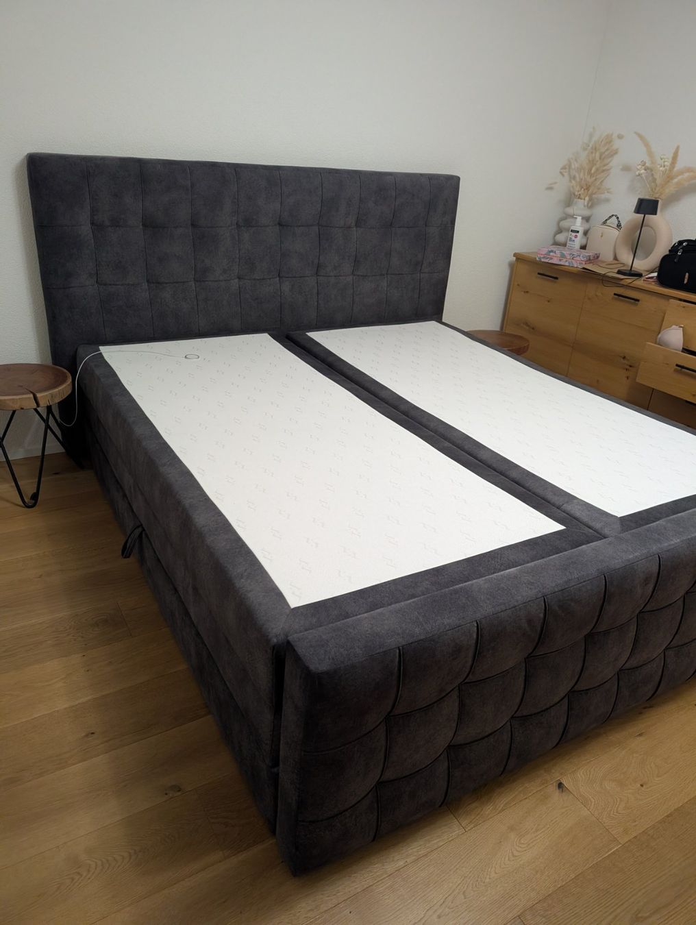 Lits: Boxspringbett dunkelgrau – D'occasion à Zollikofen par tantun 3